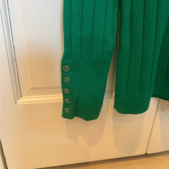 Talbots Emerald Green Turtleneck Sweater Med Petite - Picture 3 of 5